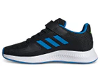Adidas Boys' Runfalcon 2.0 Strapped Running Shoes - Black/Blue Rush/White