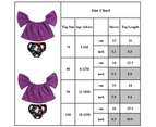 MasBekTe Kids Girls Baby Clothes Ruffle Off The Shoulder Tops + Shorts Pants Outfits Set - Purple