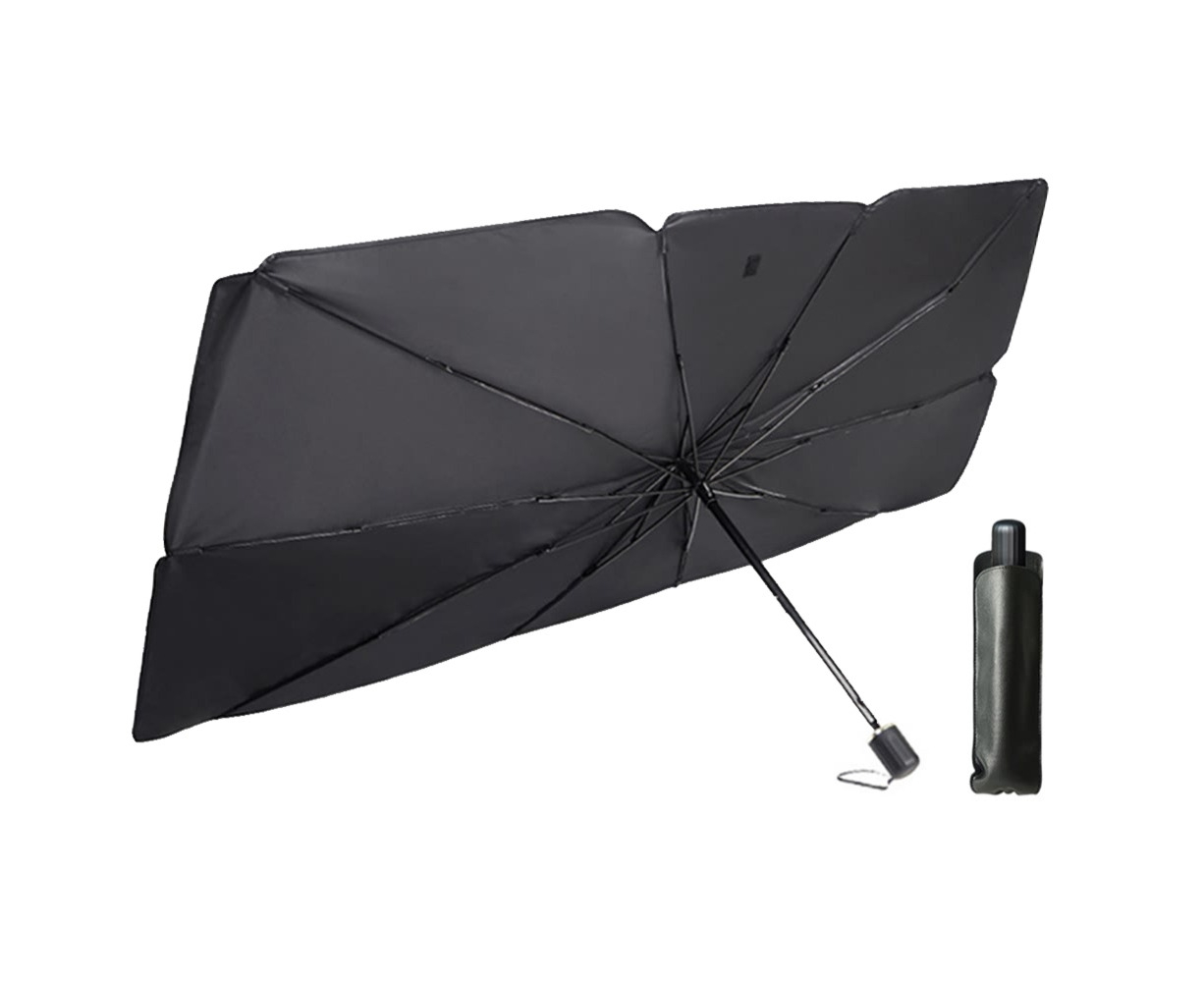 Car Sun Shade Windshield Umbrella Front Window Visor Sun Shade Cover  Black-Large