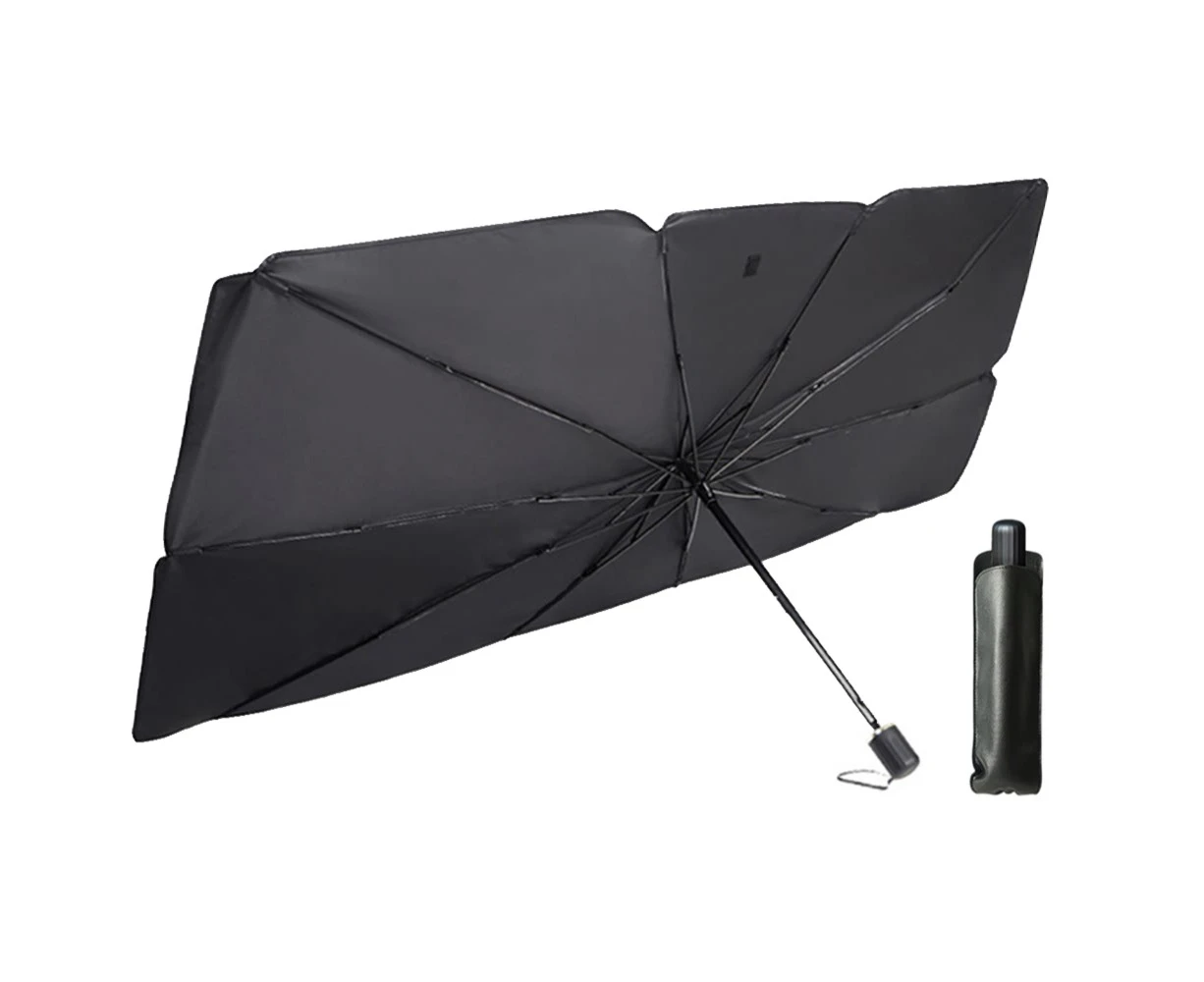 Car Sun Shade Windshield Umbrella Front Window Visor Sun Shade Cover Black-Large