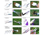 10Pcs Professional Garden Tools Set Gardening Spray Bottle Pruner Shovel Purple