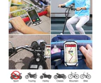 EZONEDEAL Handlebar Bike Phone Mount Fit for Universal Bicycle Phone Holder for Motorcycle Clamp Clip for Phone Cellphone - Blue