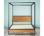 Zinus Ironline Metal & Wood Canopy Bed Frame 7