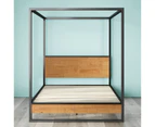 Zinus Ironline Metal & Wood Canopy Bed Frame