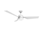 52" Ceiling Fan With Led Light Remote Control Fans DC Motor 3 Blades 6-Speed White