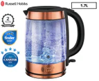 Russell Hobbs RHK172 Electric Brooklyn 1.7L Cordless Glass Water Kettle Copper