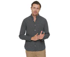 Tommy Hilfiger Men's Braun Geo Print Long Sleeve Slim Fit Shirt - Sky Captain