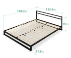 Zinus Heavy Duty Low Bed Frame Base w/ Headboard