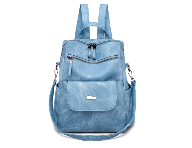 Women Backpack Purse Vintage Rucksack Shoulder Bag Travel Daypack-Blue
