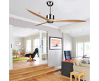 65" Ceiling Fans Wooden 3 Blades 6-Speed DC Noiseless Remote Control Fan