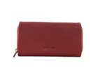 Pierre Cardin Soft Italian Leather RFID Wallet Ladies Rustic Zipped Wallet - Midnight