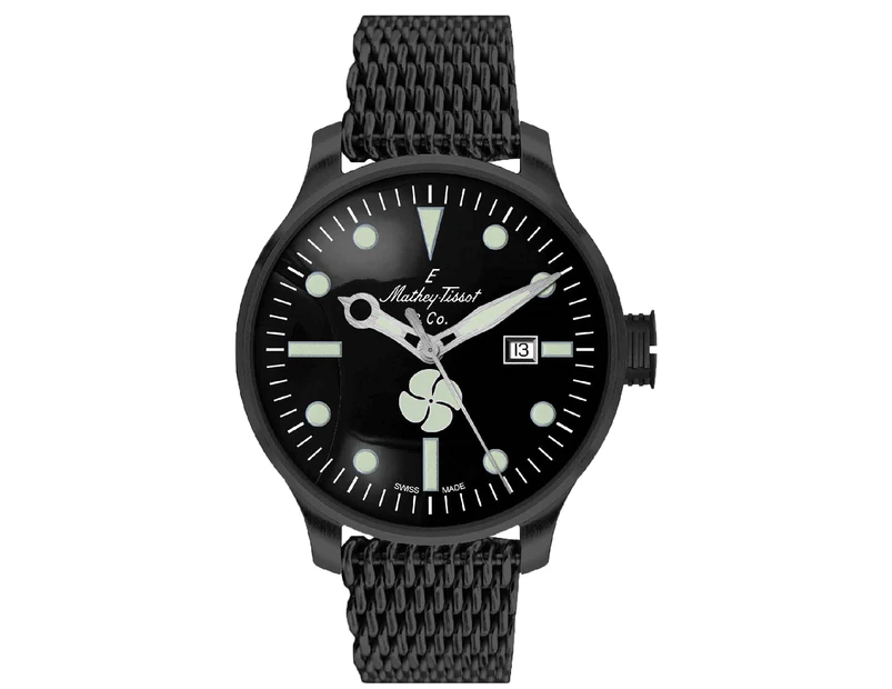 Mathey Tissot Men's Elica Black Dial Watch - U121NN
