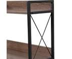 Paul 5-Tier Bookcase Rectangular Shelf Display Cabinet - Black / Walnut