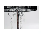 Venice Crystal Droplets Table Desk Lamp Chrome Base - Black String Shade