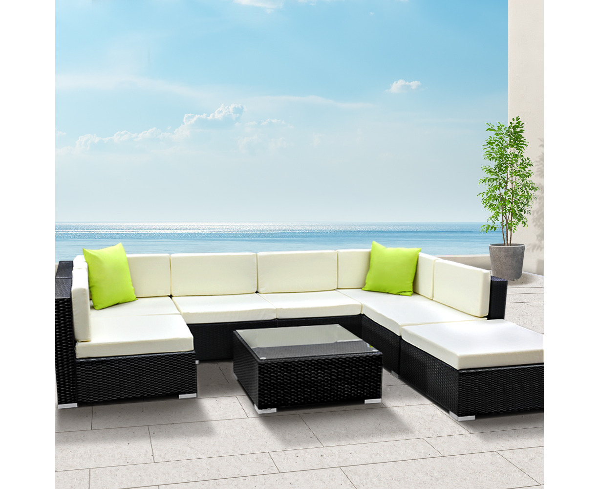 outsunny 5 pc garden lounger set