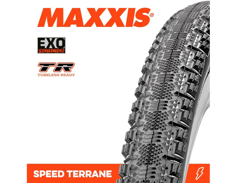 Maxxis Cyclocross Bike Tyre - Speed Terrane - 700 x 33c - EXO TR Carbon - 120TPI - Black