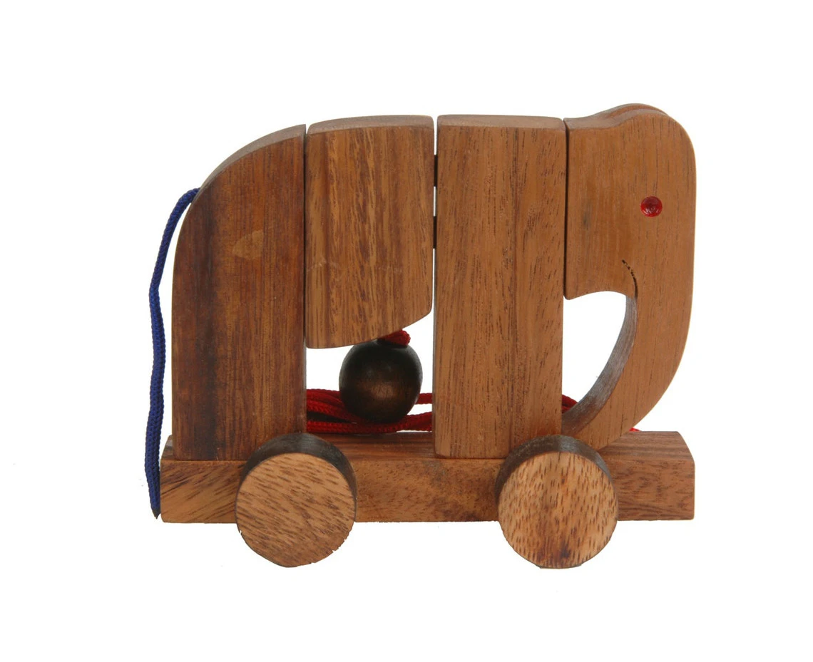 Elephant Pull Toy - Natural Wood Baby Toy, Pull Toy, Montessori Toy, Educational Toys, Wooden toy, Toddler wood Toy