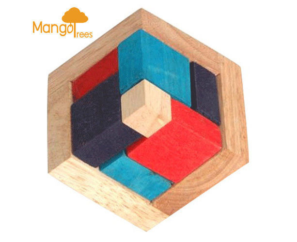 The Magic Pyramid Puzzle 3D wooden Brain teaser puzzle, wood puzzle