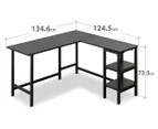 Zinus Urban L-Shaped Desk w/ Shelves - Medium
