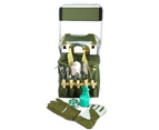 Susliving Detachable Gardening Chair Folding Stool Garden Tool Storage Bag With Tool Set