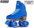 Crazy Skate Co. Junior Size Adjustable Retro Roller Skates - Blue