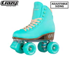Crazy Skates RETRO Size Adjustable Roller Skates - Teal