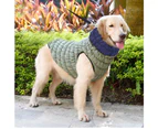 Winter Warm Reversible Elastic Pet Coat For Small Medium Large Dogs-M-Green