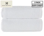 Daniel Brighton Zero Twist Bath Sheet 2-Pack - White