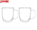 Set of 2 Pyrex 250mL Double Wall Mugs