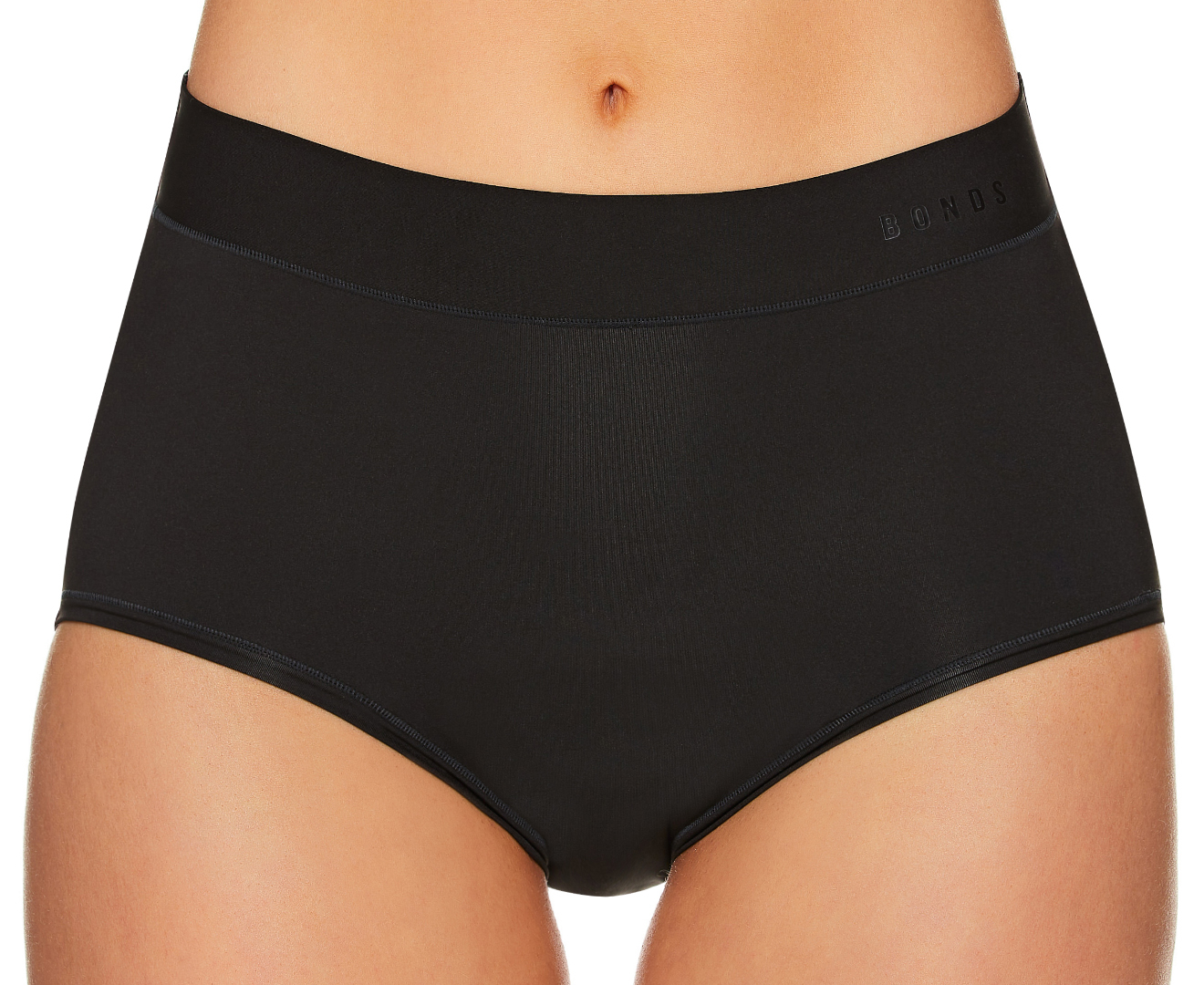 Bonds Womens Bloody Comfy Microfibre Period Full Brief Moderate Underwear  Black