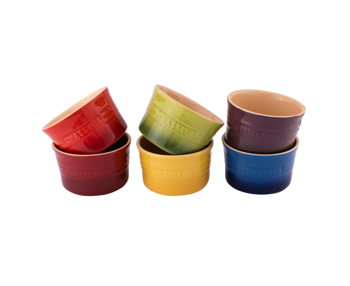 Chasseur 6-Piece Macaron Vivid Ramekin Set