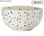 6 x Ecology 14cm Speckle Noodle Bowls - Polka