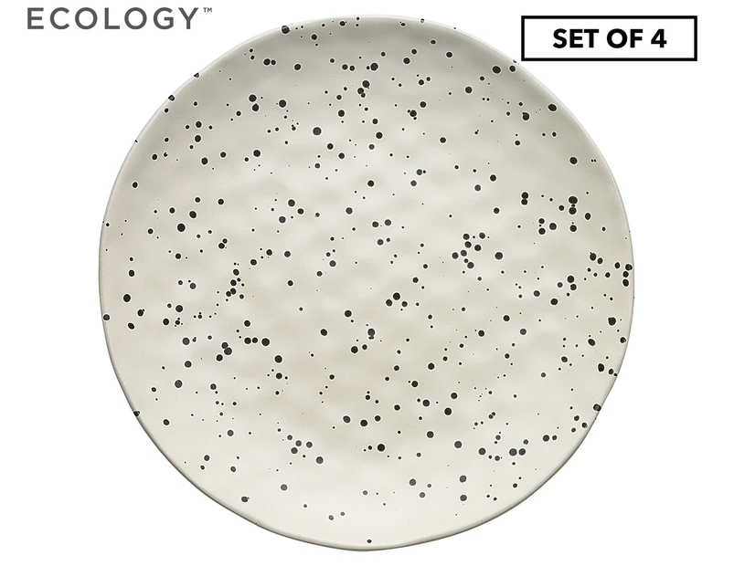 4 x Ecology Speckle Polka Dinner Plate 27cm