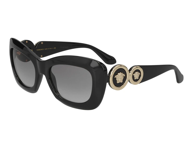 Versace Unisex Cat Eye Sunglasses - Black/Grey