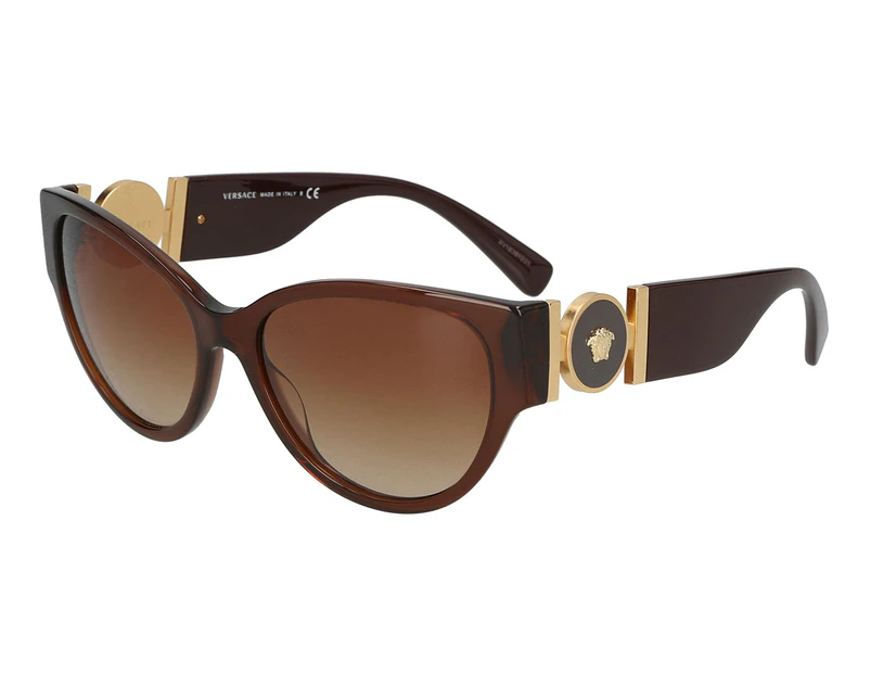 Versace Unisex Cat Eye Sunglasses - Brown