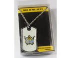 Gold Coast Titans NRL Colour Dog Tags Style Pendant on a Silver Chain