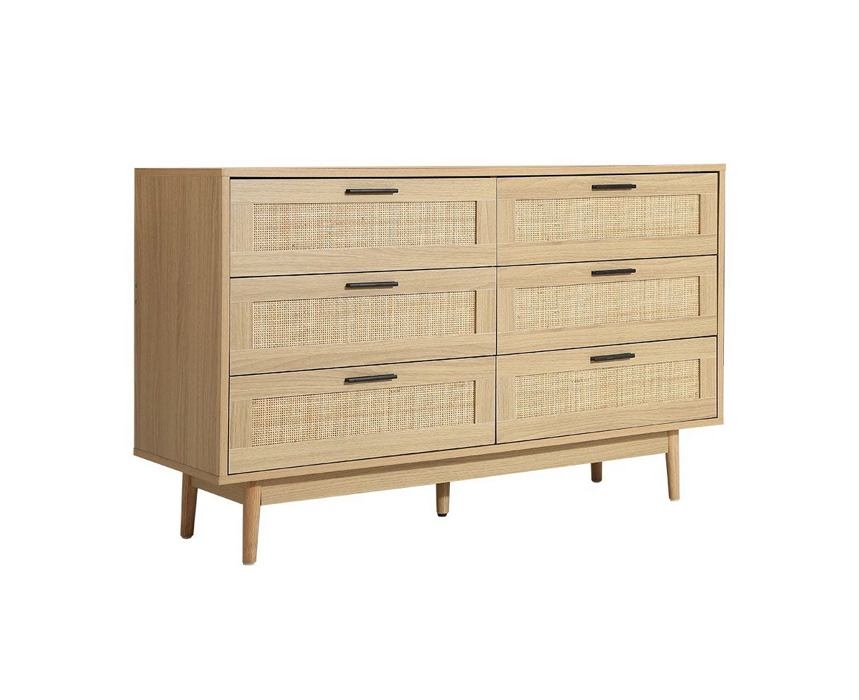 Artiss 4 Chest of Drawers Rattan Tallboy Cabinet Bedroom Clothes 