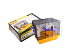 Pet One Critter Mansion Mouse Wire Cage White & Yellow