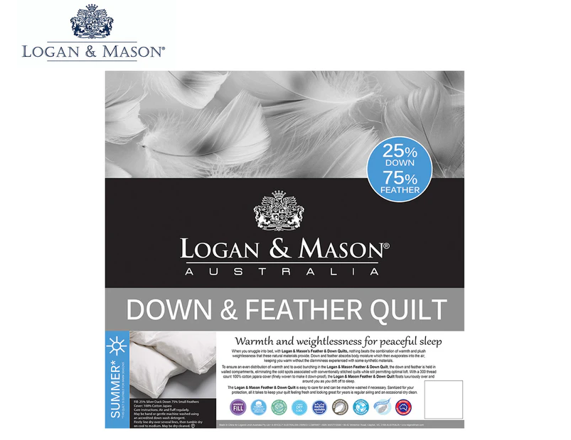 Logan & Mason 25 Duck Down & 75 Feather Quilt