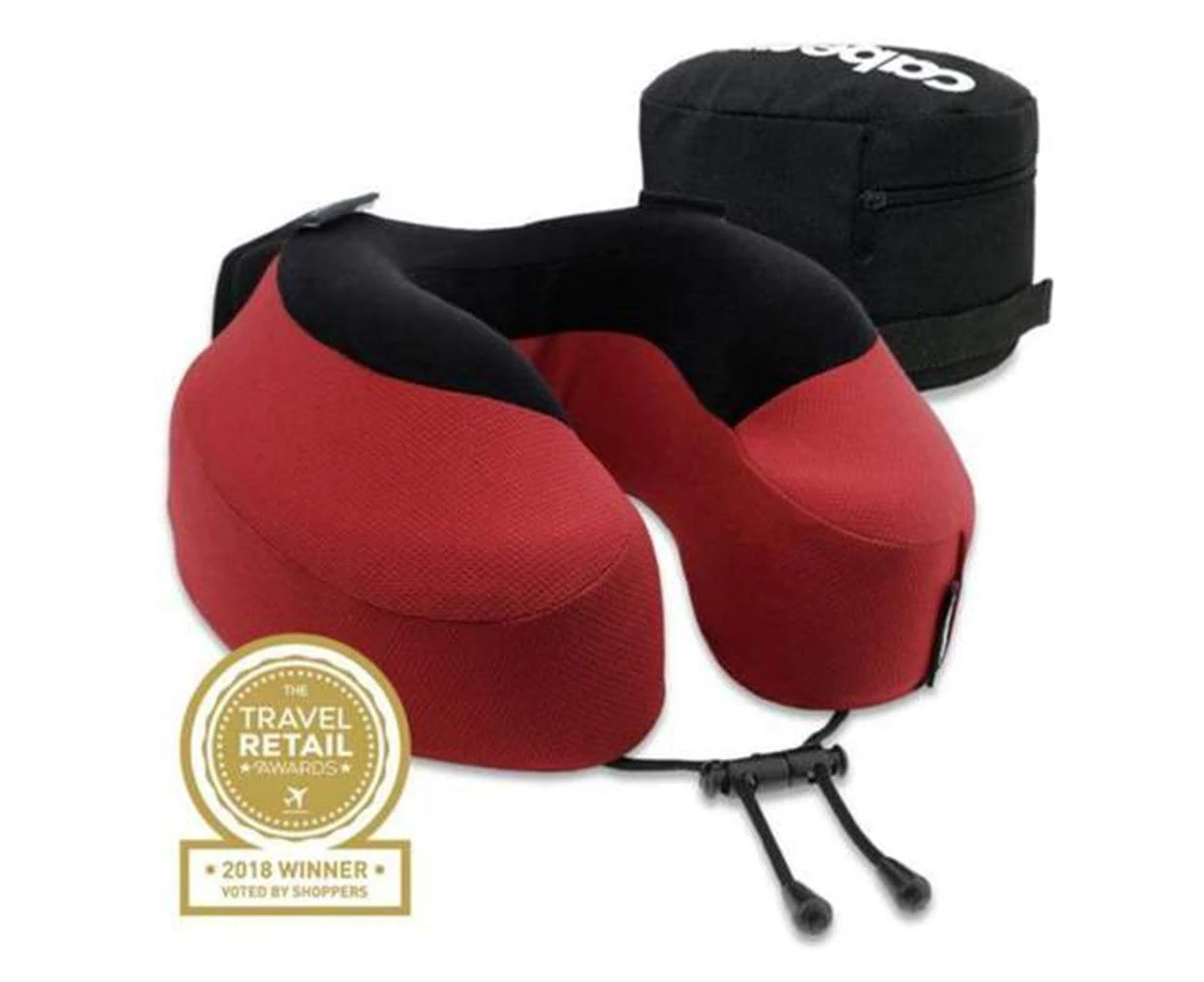 Cabeau Evolution(R) S3 Memory Foam Neck Travel Pillow Red