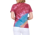 Ed Hardy Women's T-Shirts & Tanks Graphic T-Shirt - Color: Aqua Tie Dye