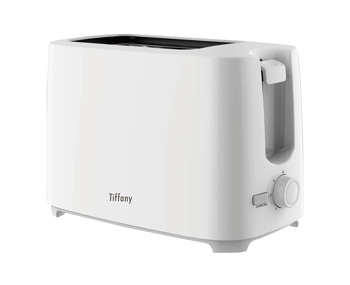 Tiffany 700W 2 Slice Anti-Jam Bread Toaster w/Crumb Tray/7  Toast Setting White