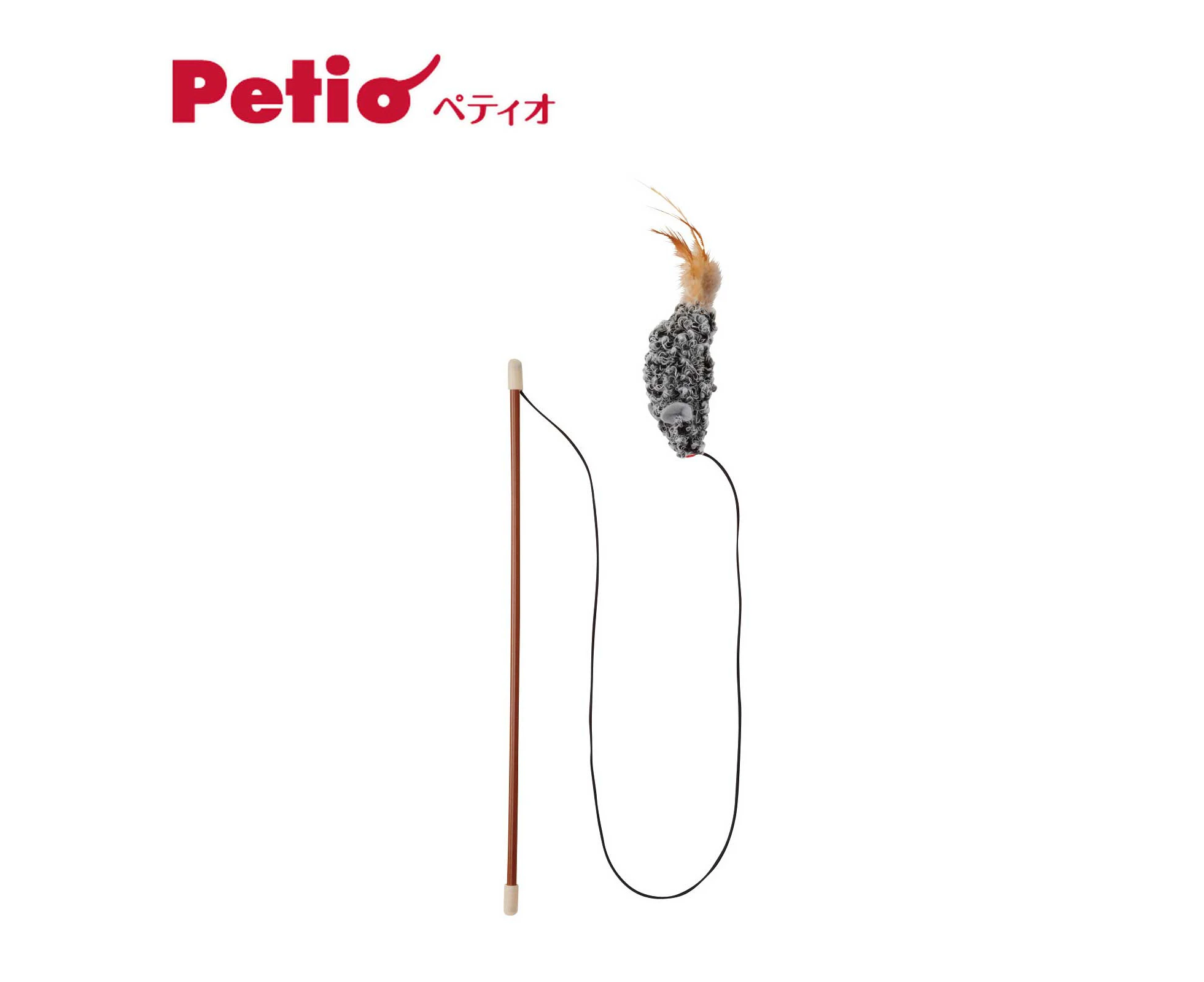 Petio CAT TOY Cat Teaser Wand Kerigurumi Kissy Mouse Black