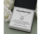 Love Knot Necklace For Wife - The Day I Met You - Sterling Silver