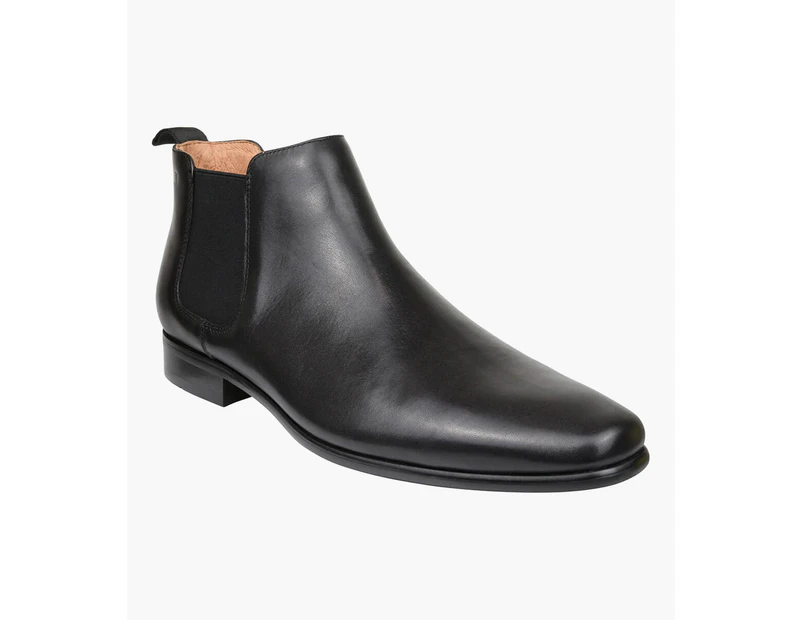 Florsheim Barret Men's Plain Toe Chelsea Boot Shoes - BLACK