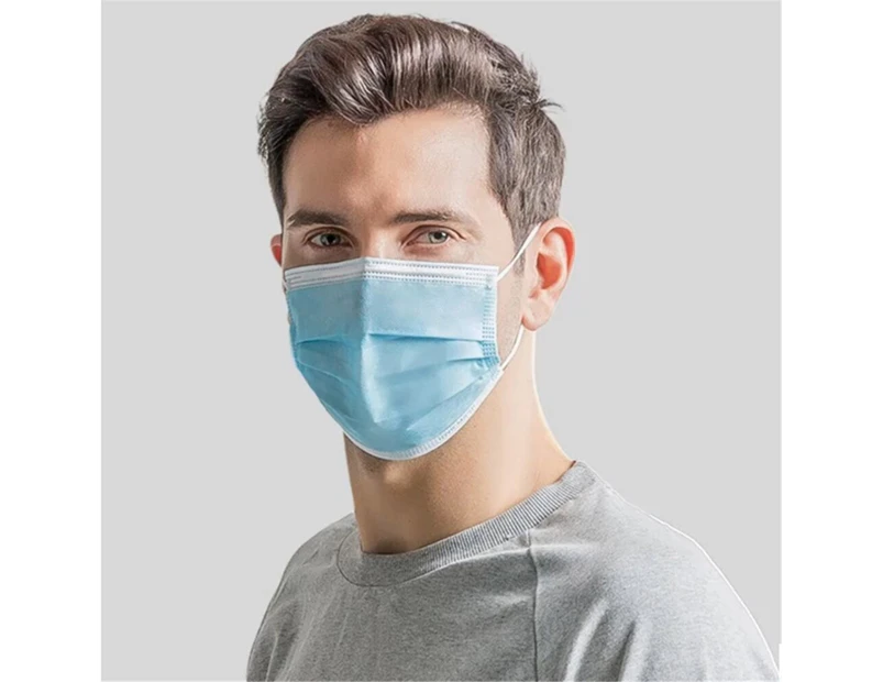 100 x Disposable Face Mask Protective Masks 3 layer Meltblown Filter General Use