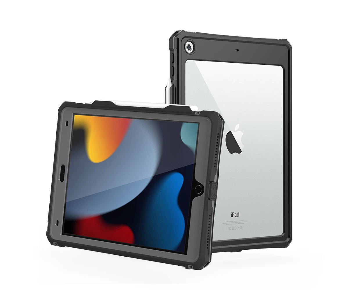 XBK Waterproof Case for iPad 10.2 inch 2021-Black