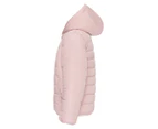 Gem Look Youth Girls' Puffer Jacket Hoodie - Dusty Pink