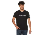 Calvin Klein Jeans Men's Short Sleeve Traveling Logo Crewneck Tee / T-Shirt / Tshirt - Black