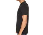 Calvin Klein Jeans Men's Short Sleeve Outline Logo V-Neck Tee / T-Shirt / Tshirt - Black